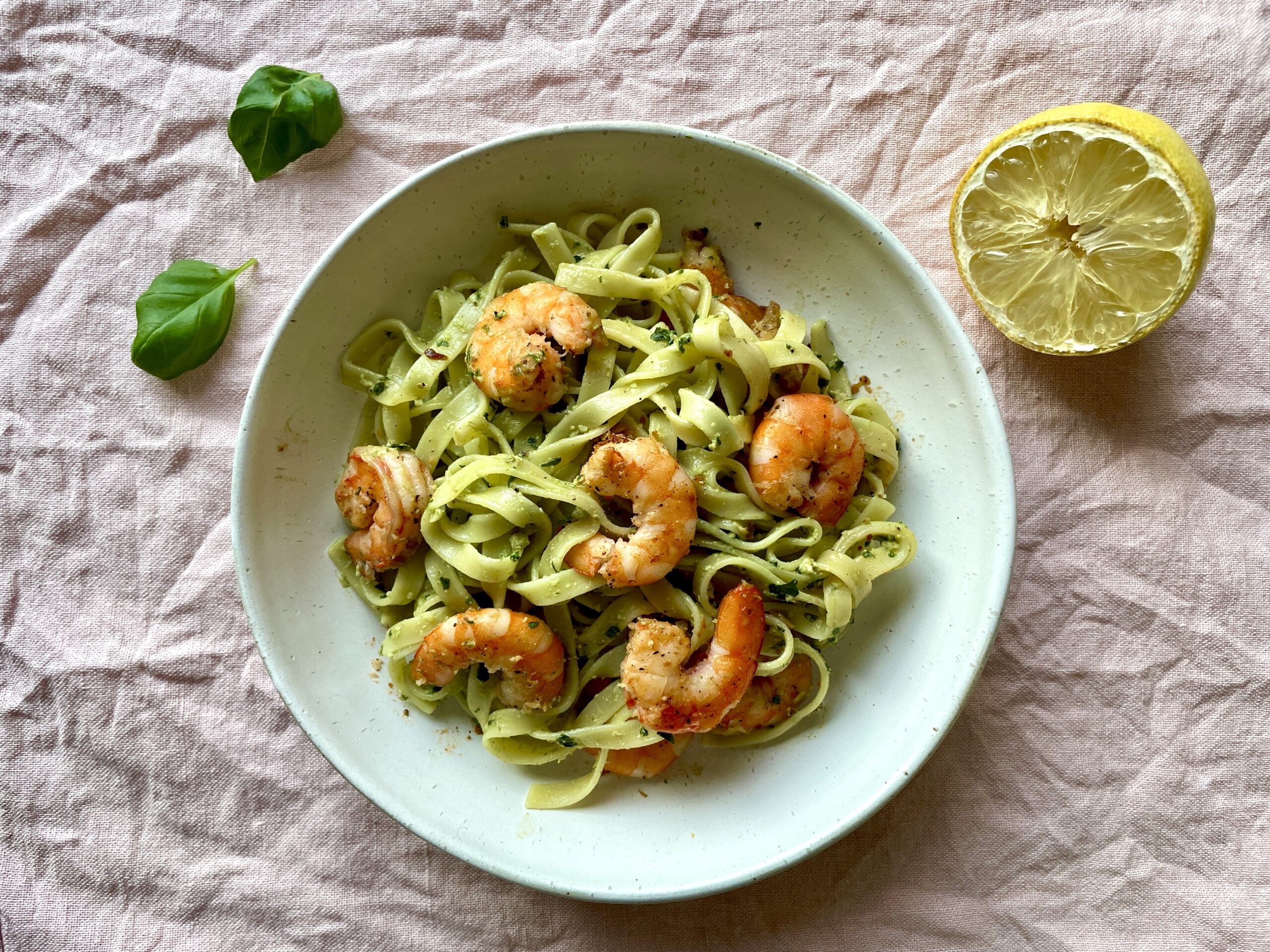 Pasta Pesto with Prawns – High Protein & Easy